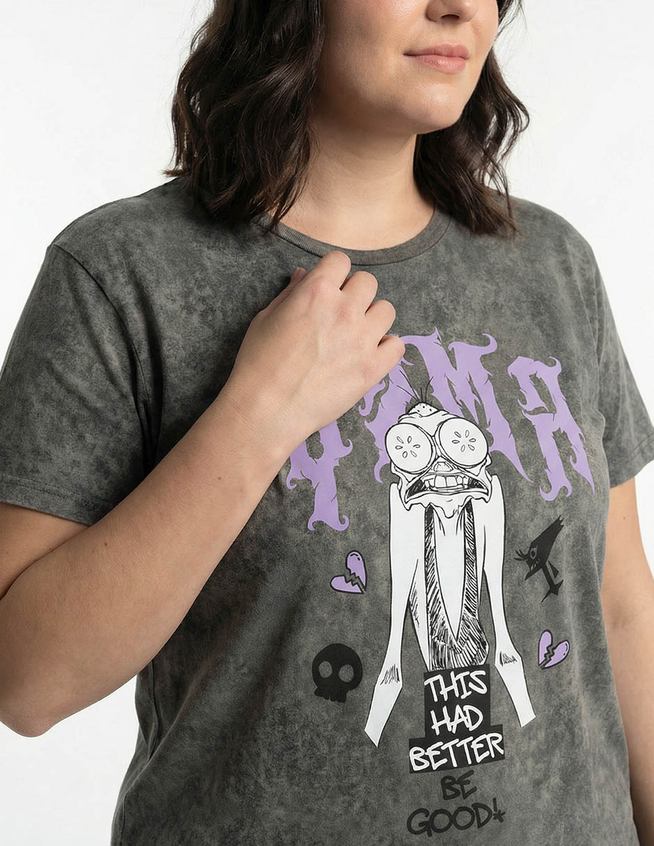 Playera manga corta Yzma cuello redondo para mujer