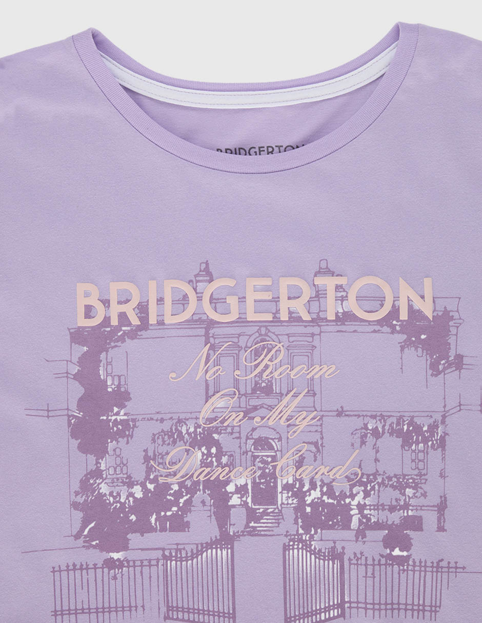 Playera manga corta cuello redondo para mujer