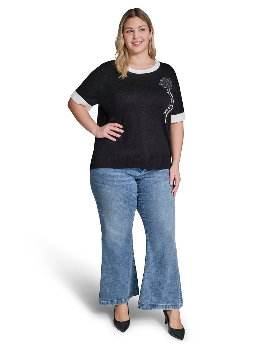 Blusa manga al codo para mujer 5