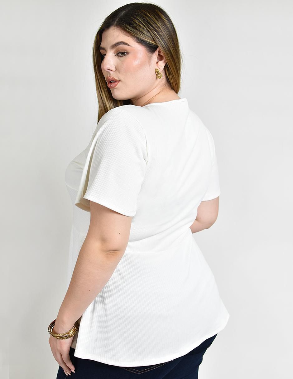 Blusa manga corta para mujer