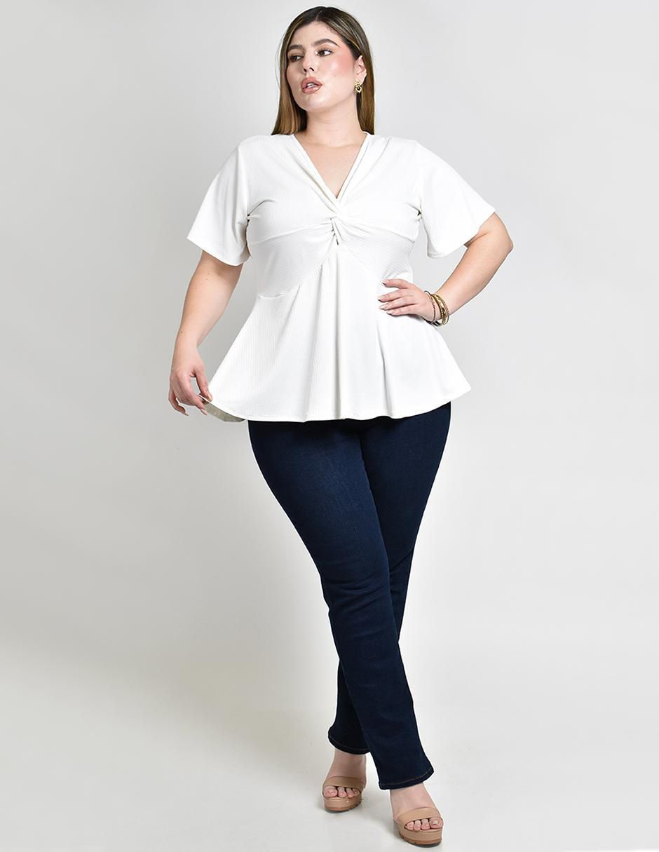 Blusa manga corta para mujer