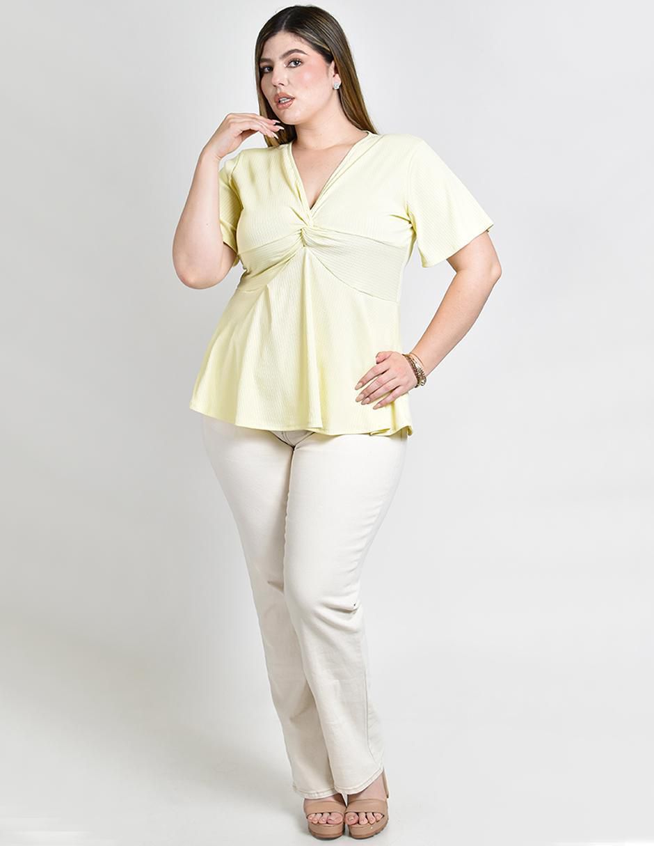 Blusa manga corta para mujer
