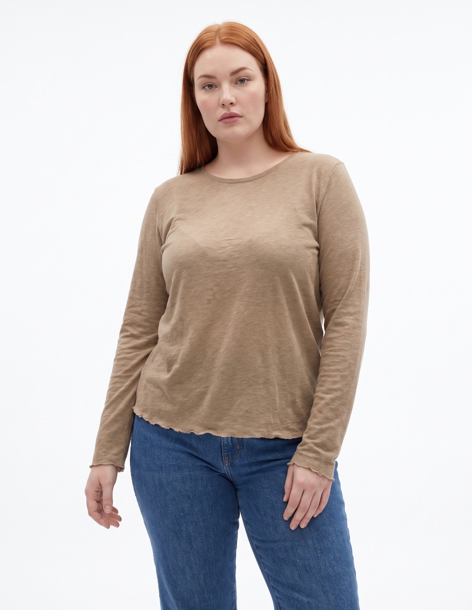 Top cuello redondo Top cuello redondo