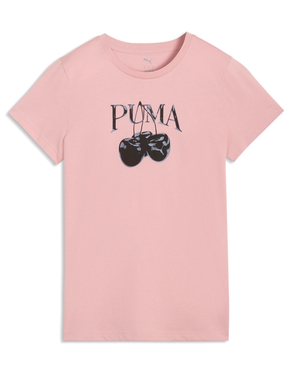 Playera manga corta Graphics Cherry Tee cuello redondo mujer 4