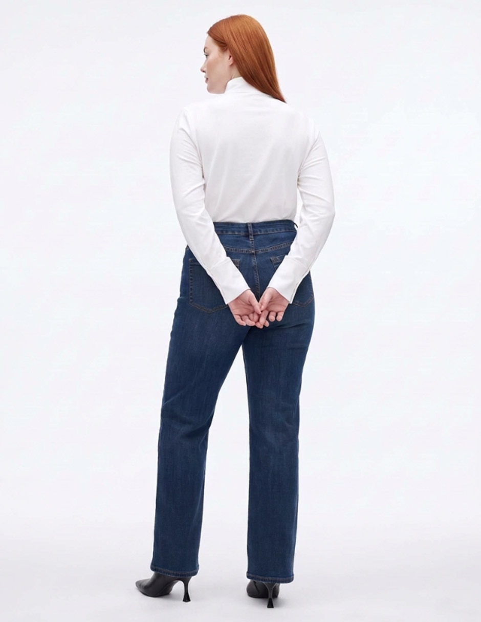 Jeans slim karl lagerfeld corte a la cintura para mujer 4