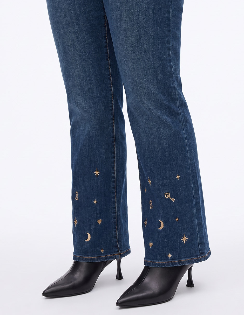 Jeans slim karl lagerfeld corte a la cintura para mujer 2