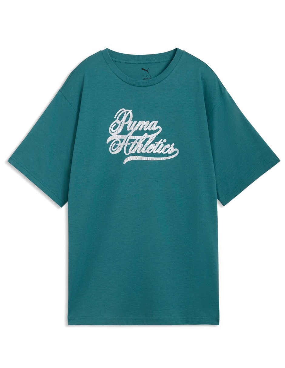 Playera manga corta Graphics Relaxed Varsity Tee cuello redondo mujer 4