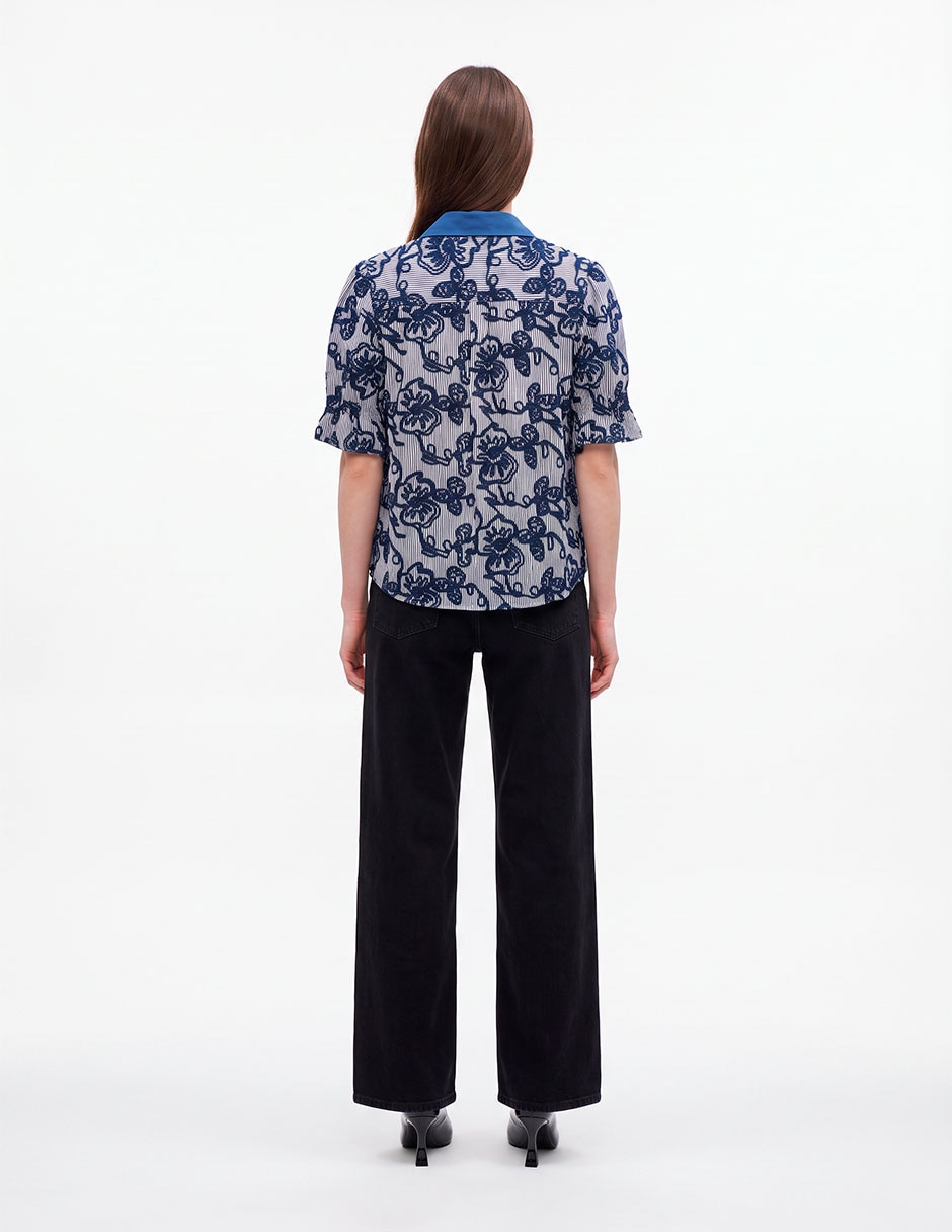 Camisa manga al codo para mujer