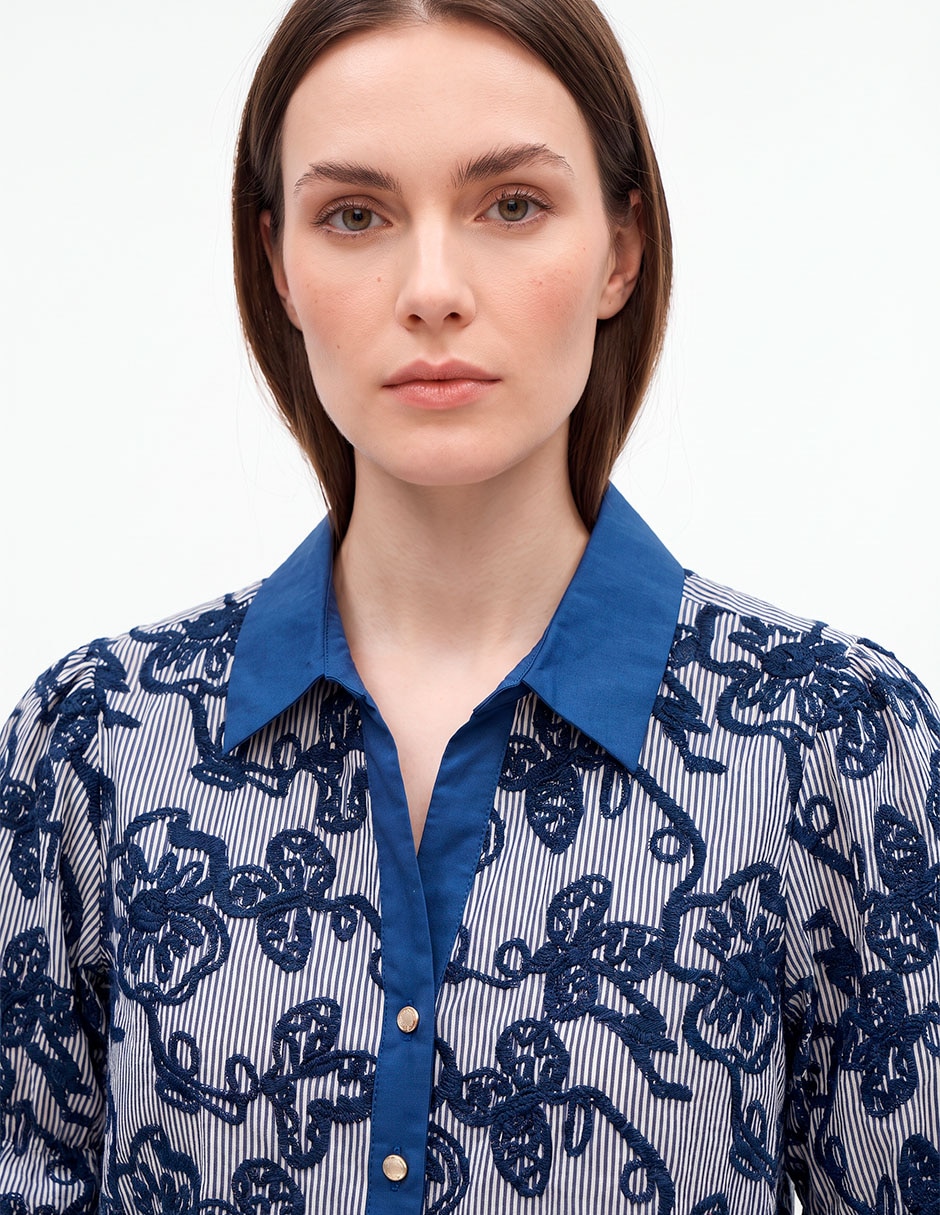Camisa manga al codo para mujer
