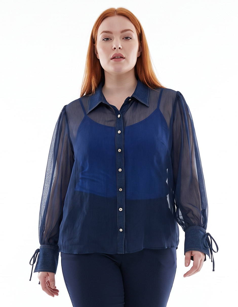 Camisa Karl Lagerfeld manga larga para mujer Camisa Karl Lagerfeld manga larga para mujer