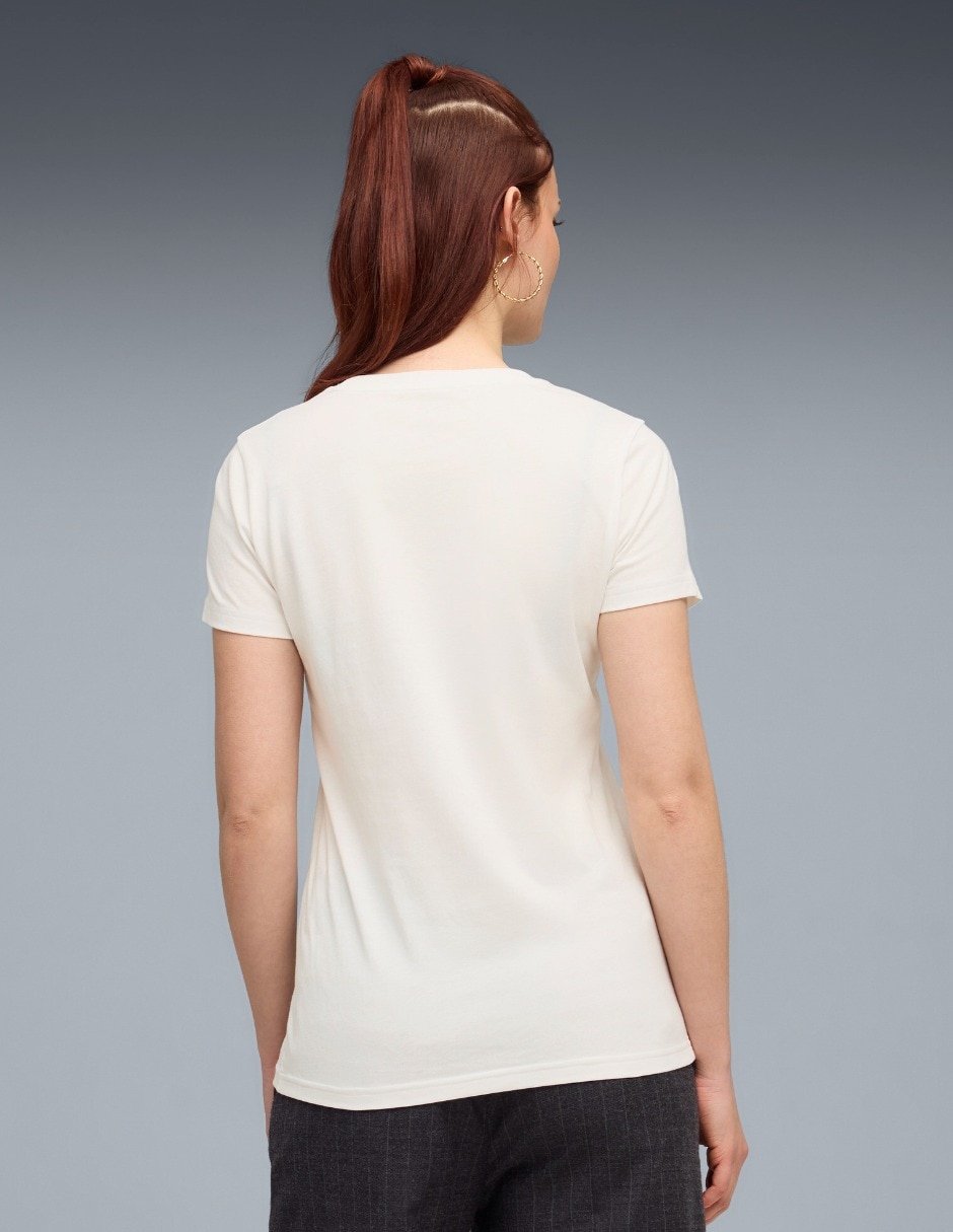 Playera manga corta Puma cuello redondo para mujer