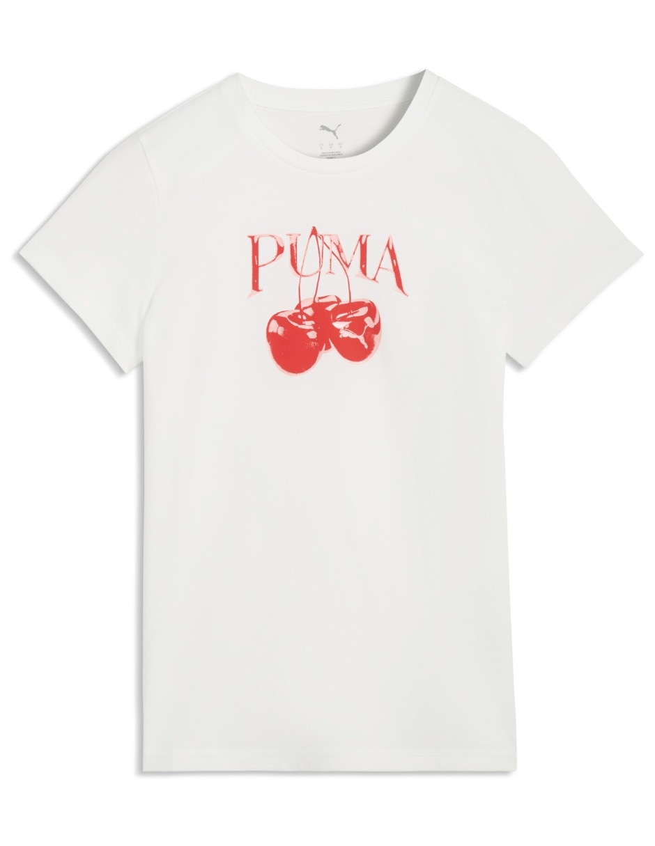 Playera manga corta Puma cuello redondo para mujer