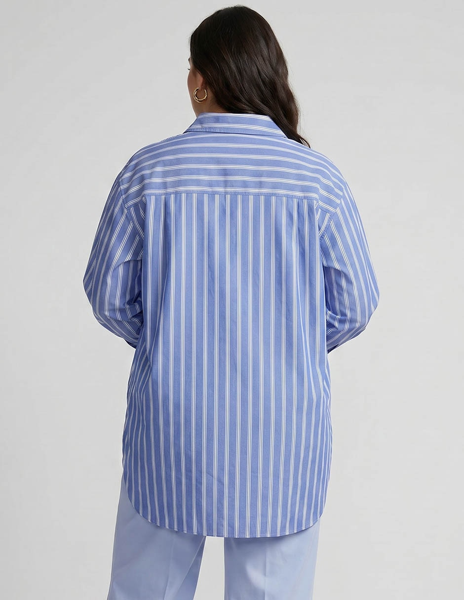 Blusa Only Carmakoma manga larga para mujer