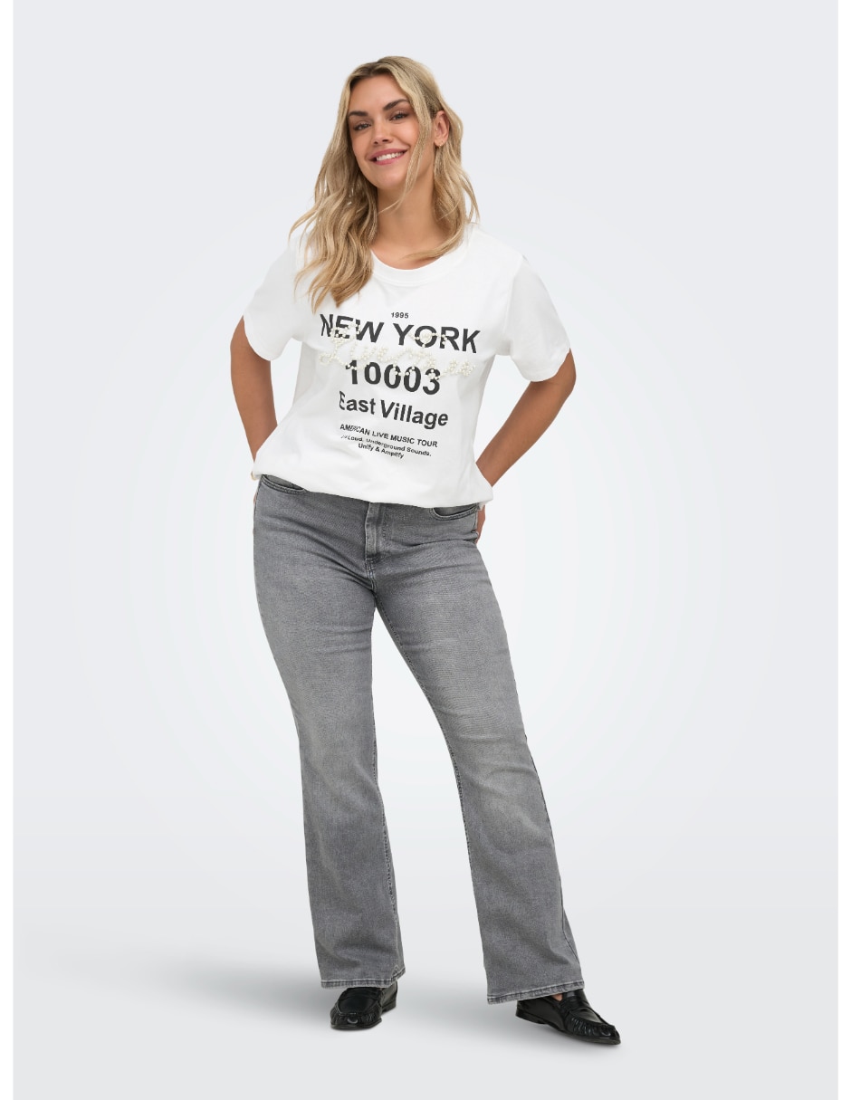 Playera manga corta 15371430 cuello redondo para mujer 4