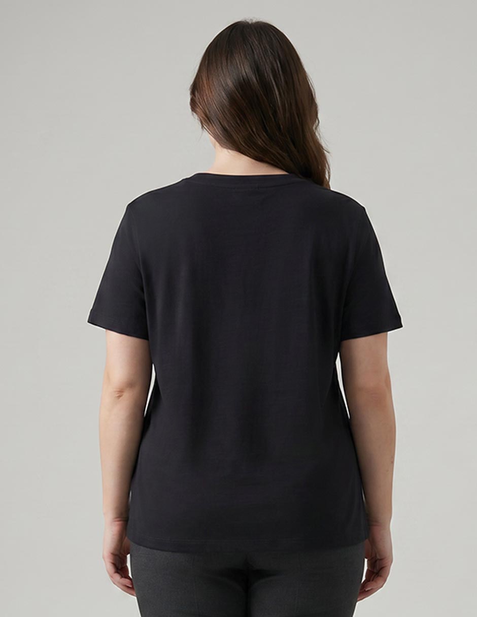 Playera manga corta Only Carmakoma cuello redondo para mujer
