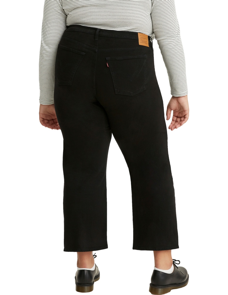 Jeans regular relajado corte cintura para mujer 2