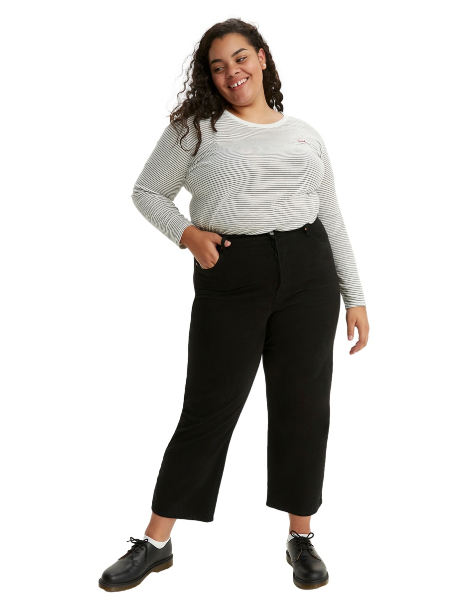 Jeans regular relajado corte cintura para mujer 3