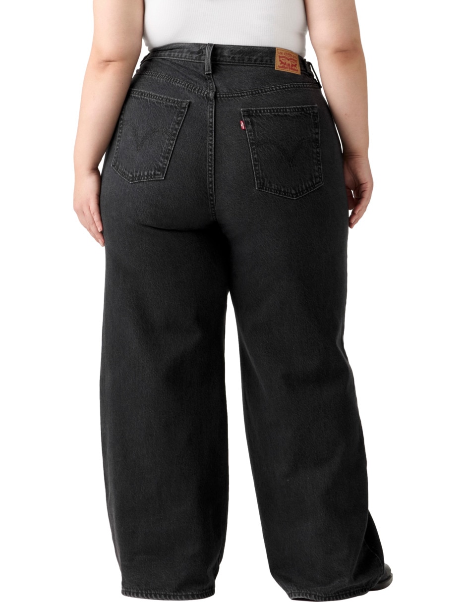 jeans relajado corte cintura para mujer 4
