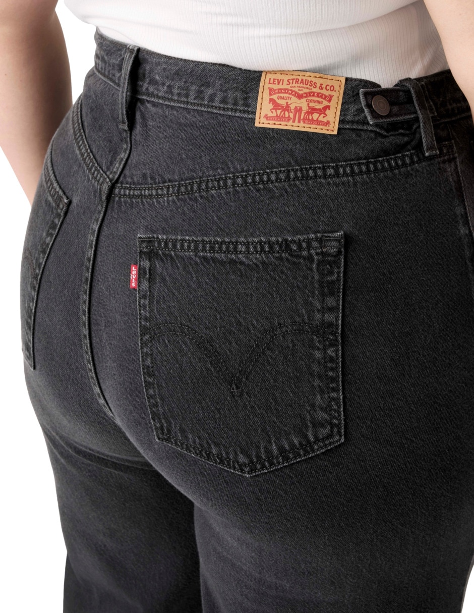 jeans relajado corte cintura para mujer 2