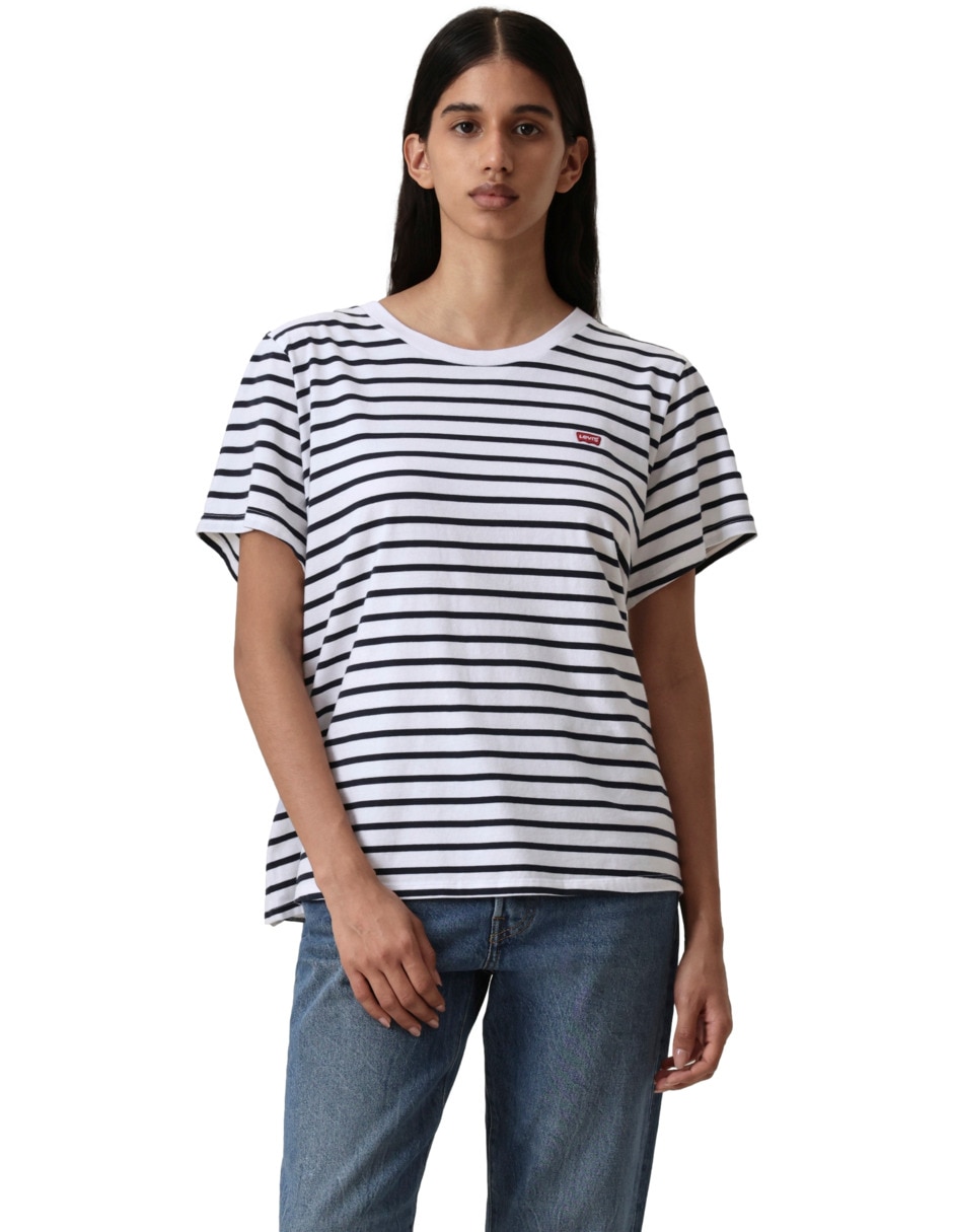 Playera manga corta cuello redondo para mujer Playera manga corta cuello redondo para mujer