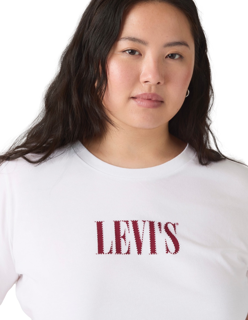 Playera manga corta cuello redondo para mujer 4