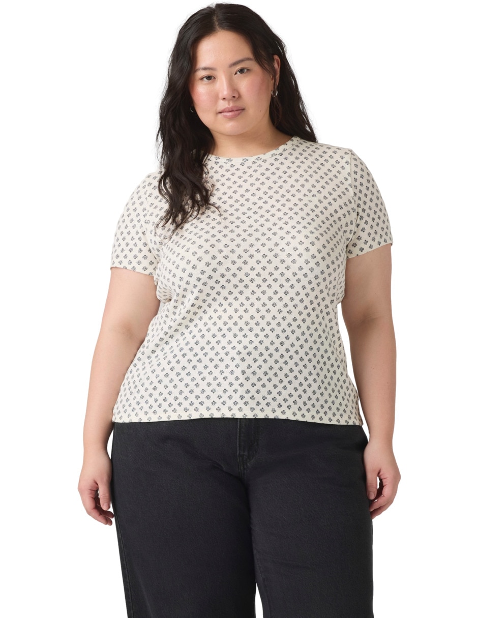 Playera manga corta cuello redondo para mujer Playera manga corta cuello redondo para mujer