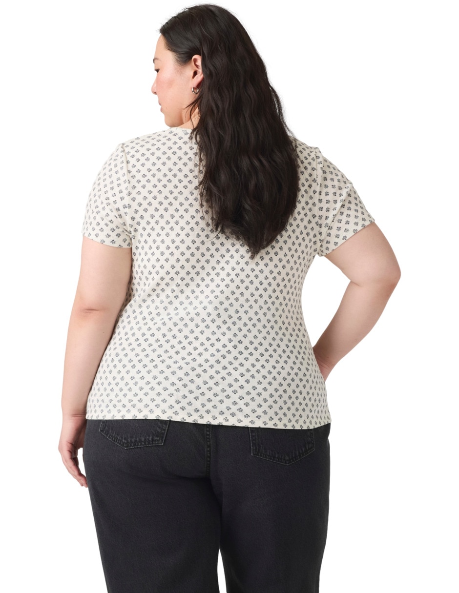 Playera manga corta cuello redondo para mujer 5