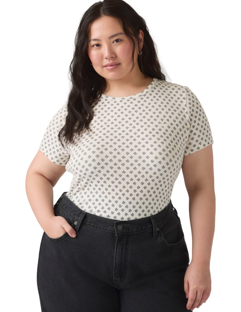 Playera manga corta cuello redondo para mujer 4