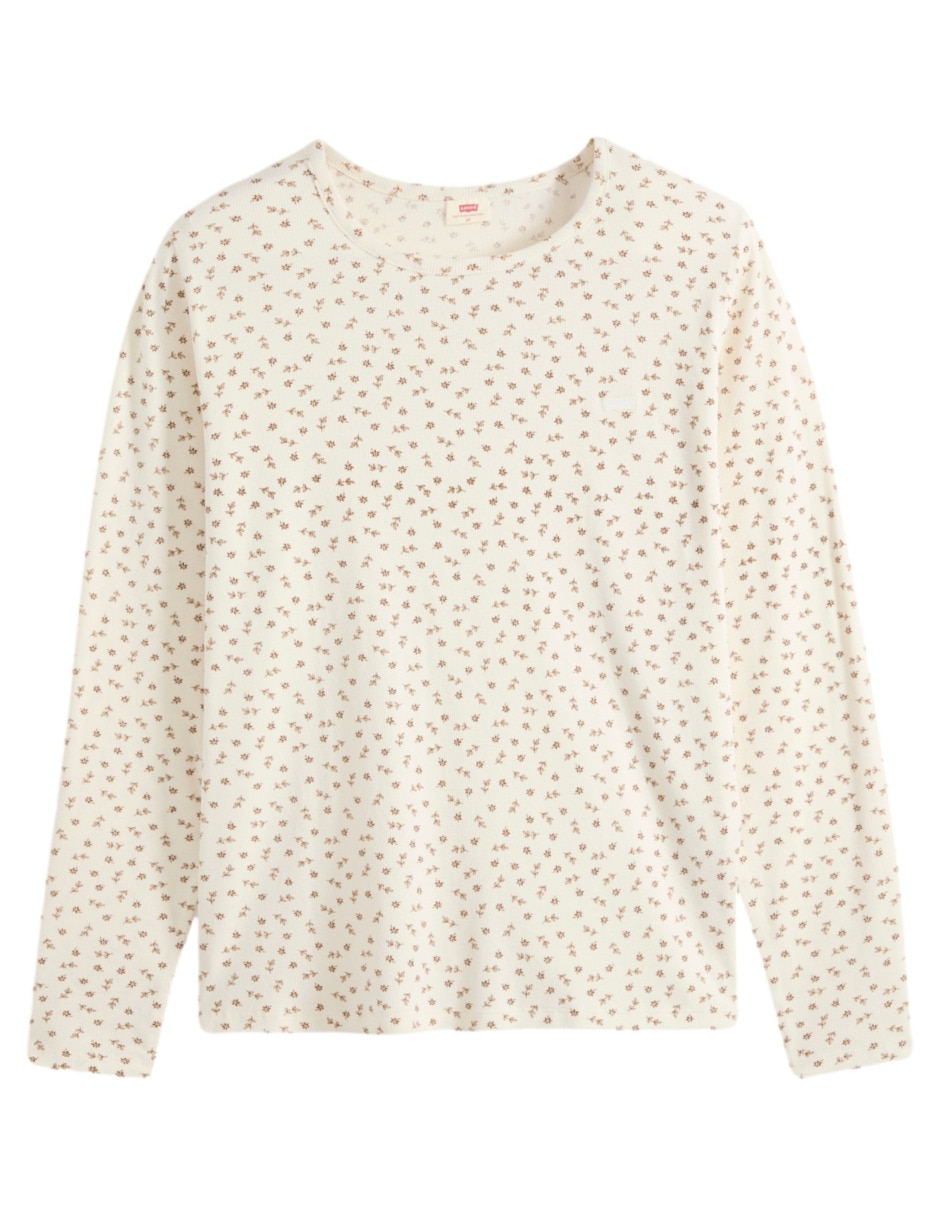 Playera manga larga cuello redondo para mujer 5