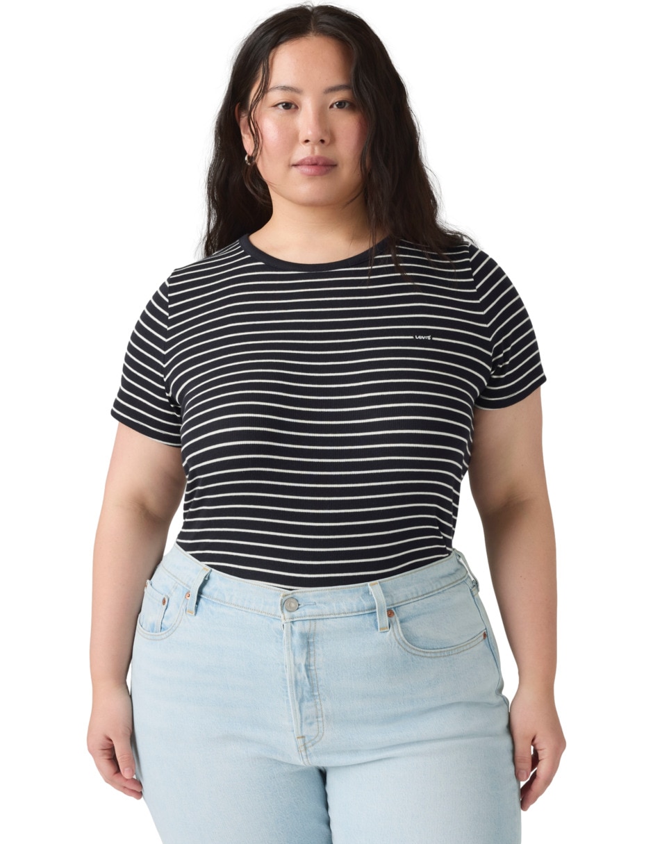 Playera manga corta cuello redondo para mujer 4