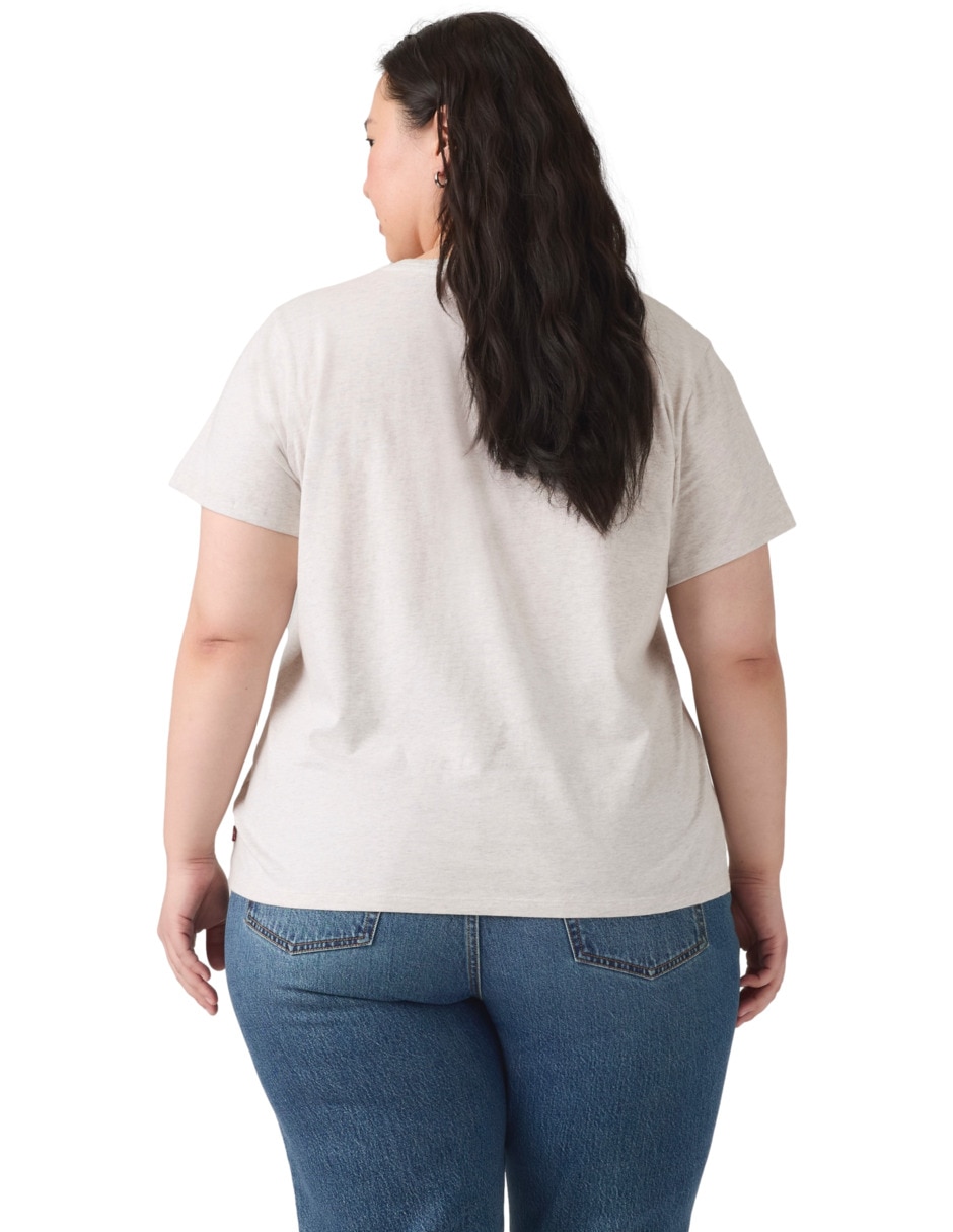 Playera manga corta cuello redondo para mujer 5