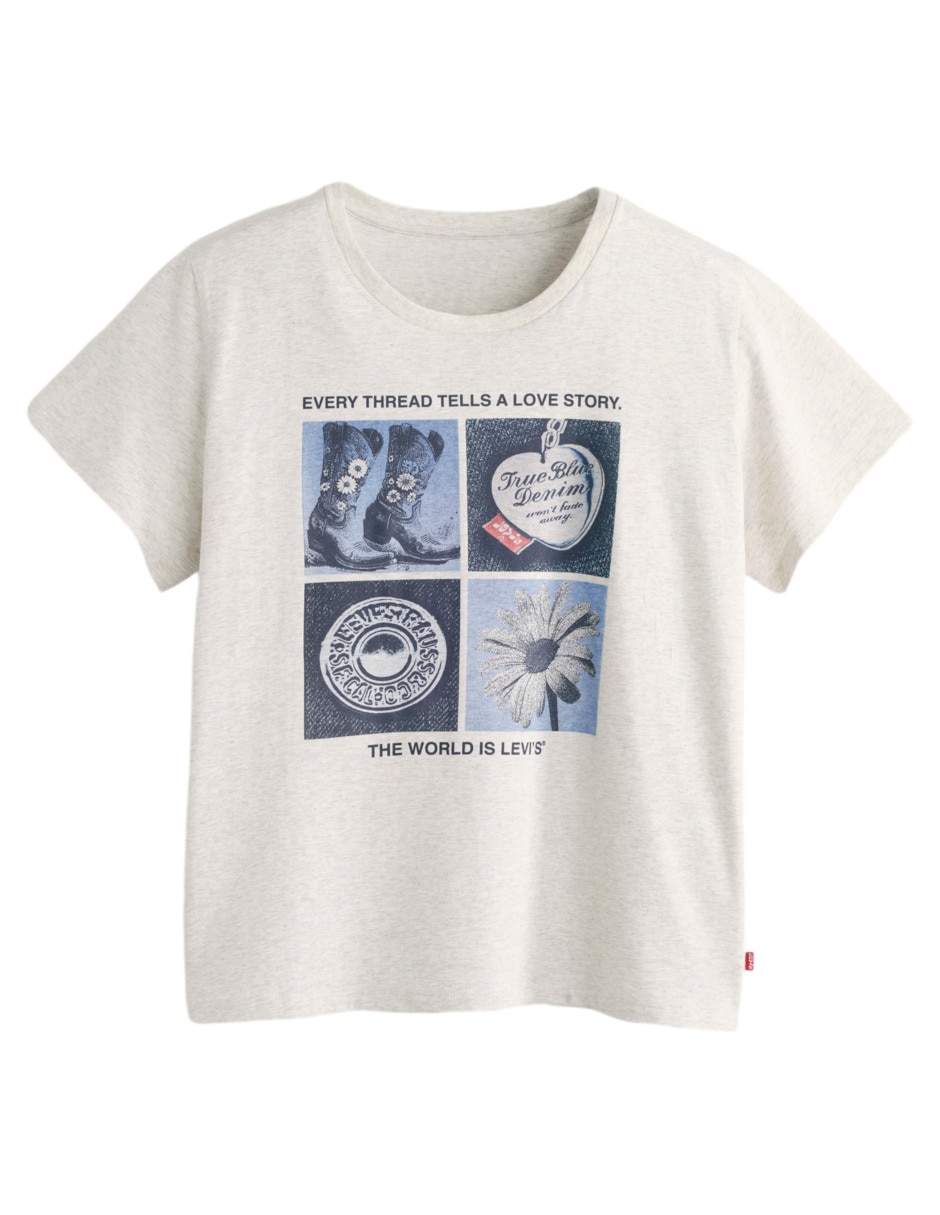 Playera manga corta cuello redondo para mujer 2