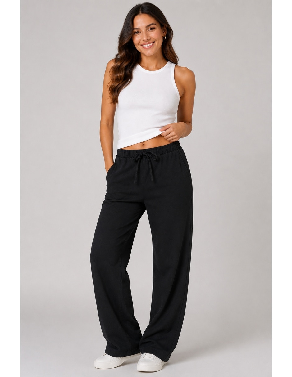 Pantalón easy pant wide leg para mujer 3
