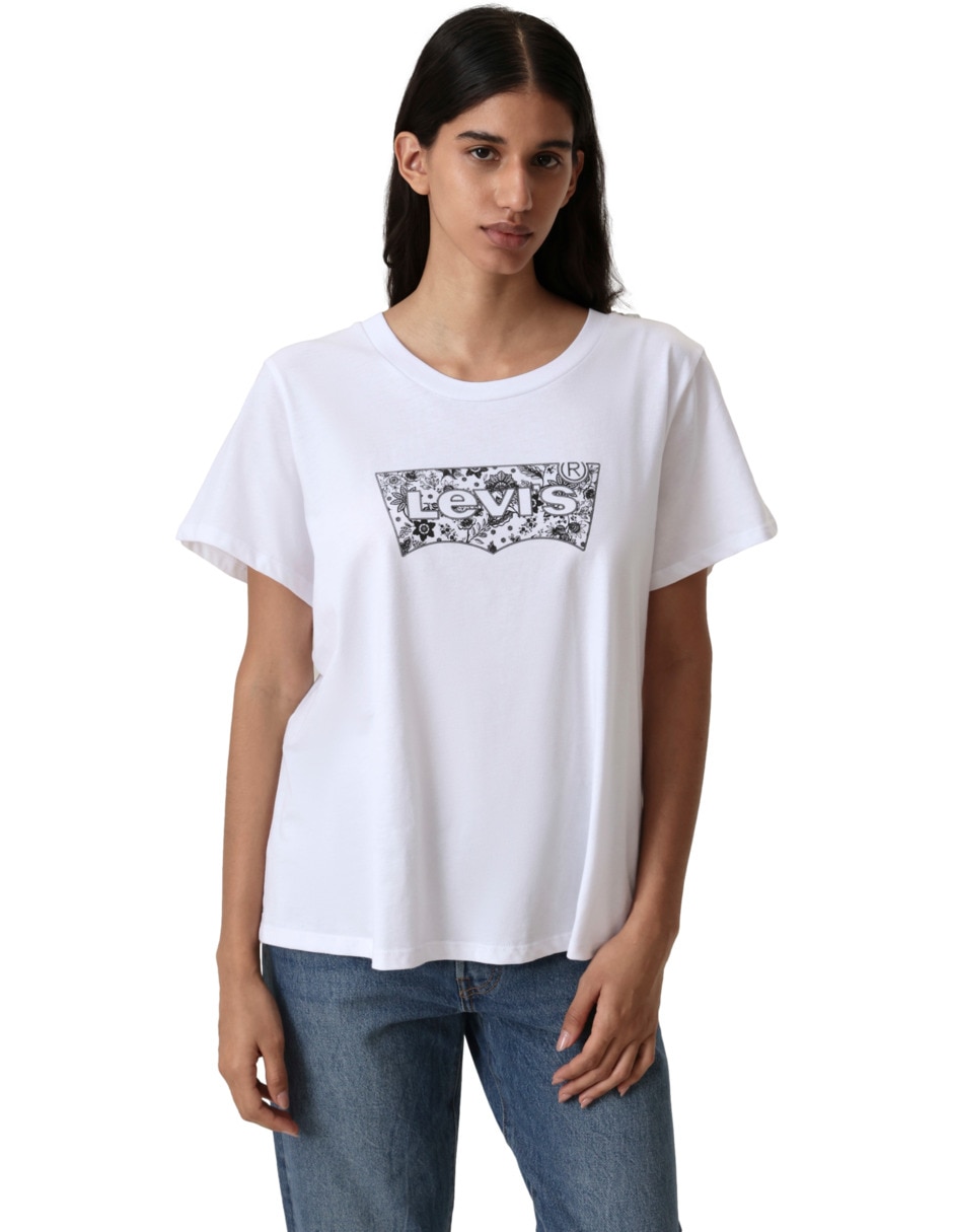 Playera manga corta cuello redondo para mujer Playera manga corta cuello redondo para mujer