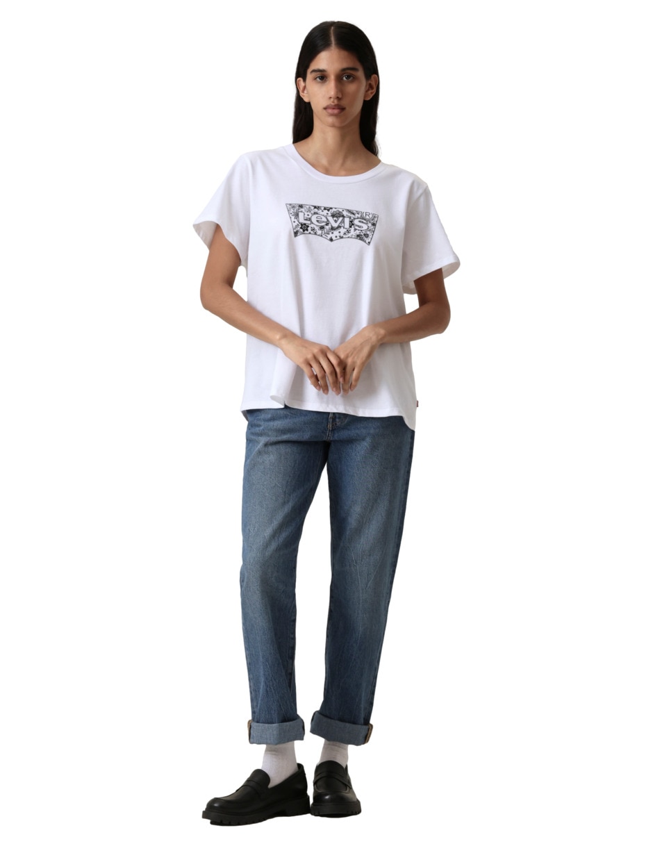 Playera manga corta cuello redondo para mujer 5