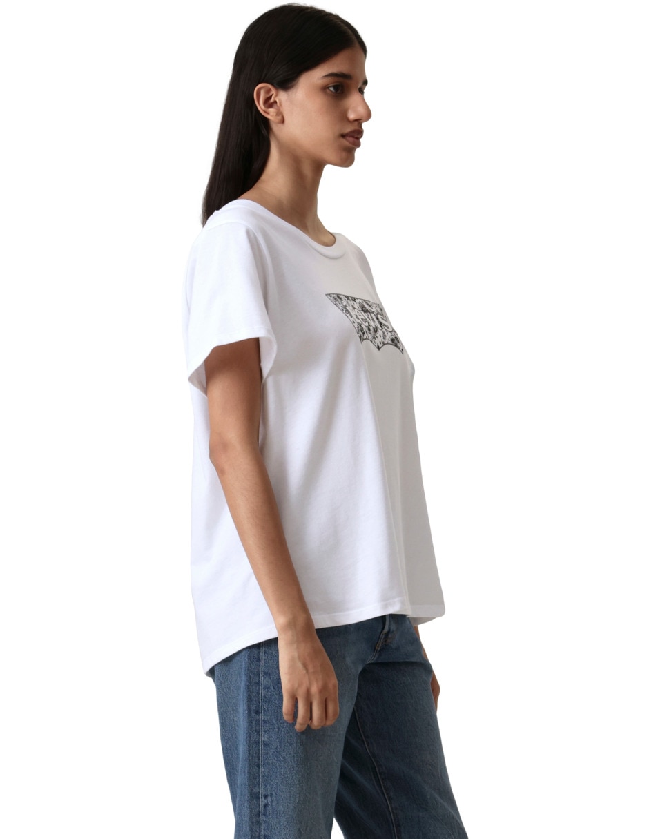 Playera manga corta cuello redondo para mujer 3