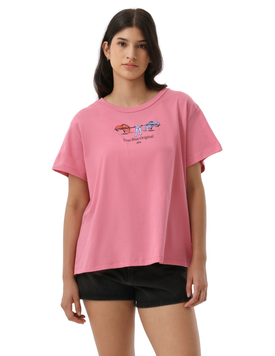 Playera manga corta cuello redondo para mujer Playera manga corta cuello redondo para mujer