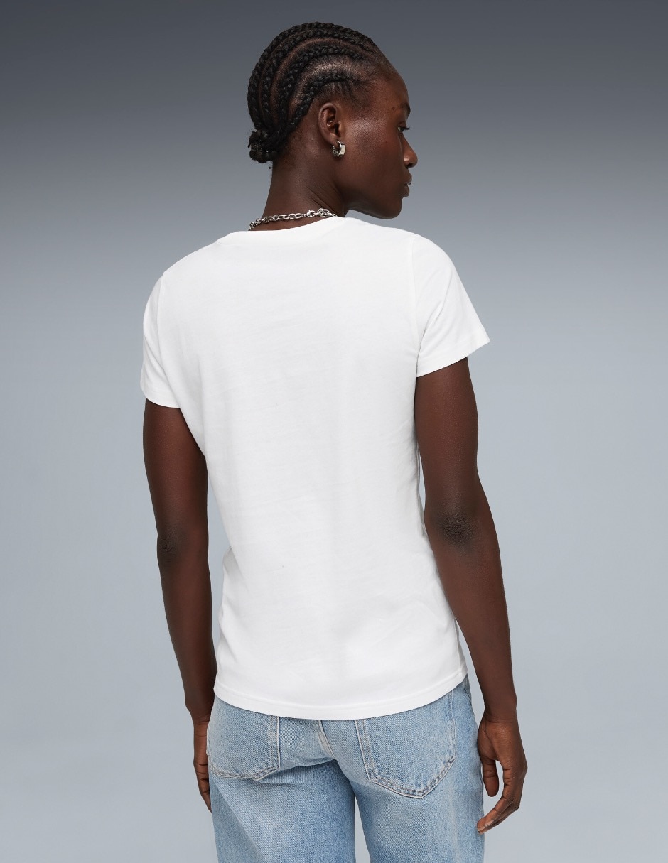 Playera manga corta cuello redondo para mujer 2