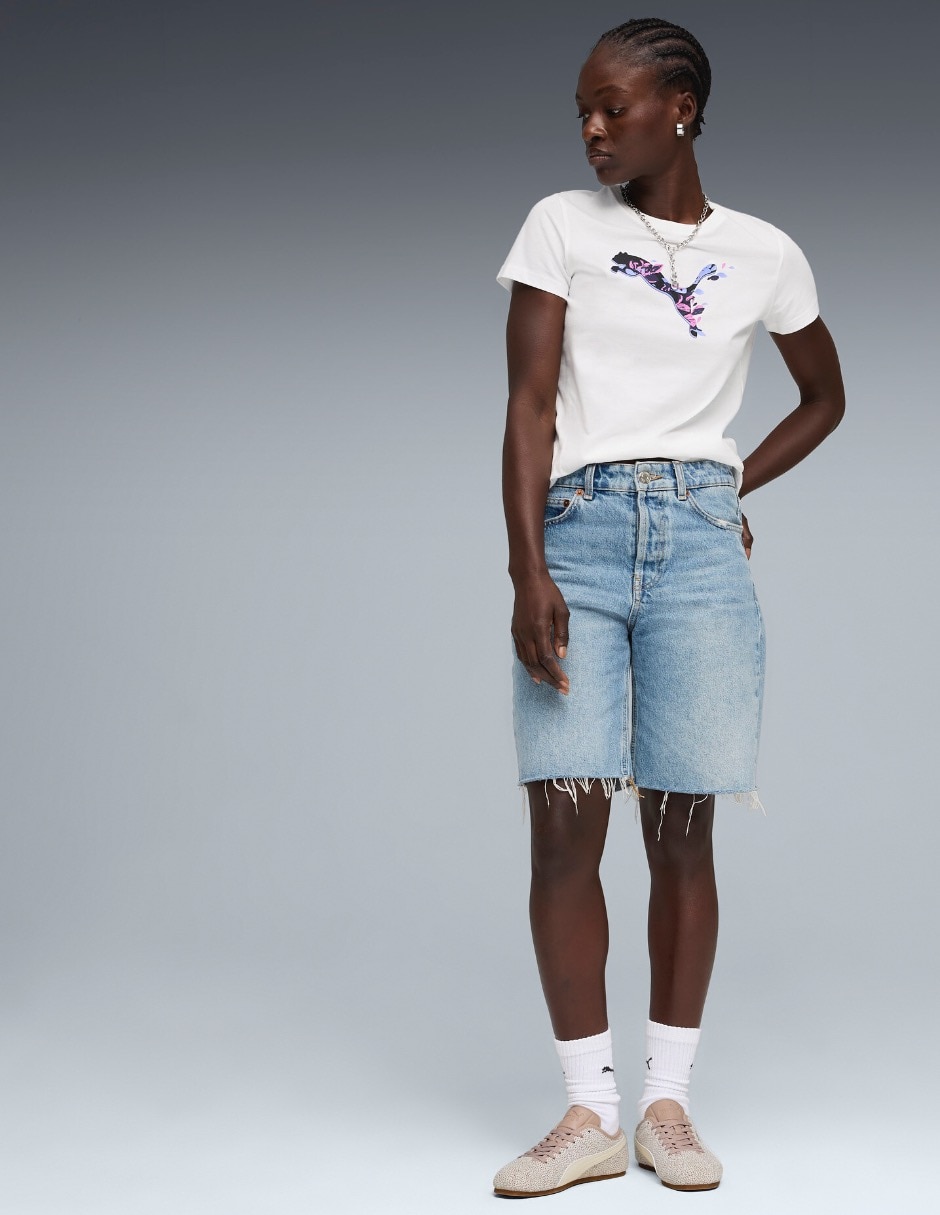 Playera manga corta cuello redondo para mujer 4