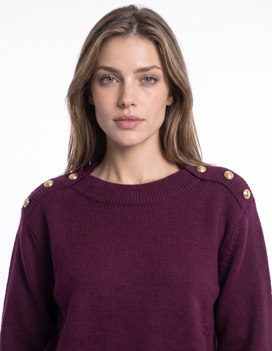 Suéter cuello redondo para mujer 3