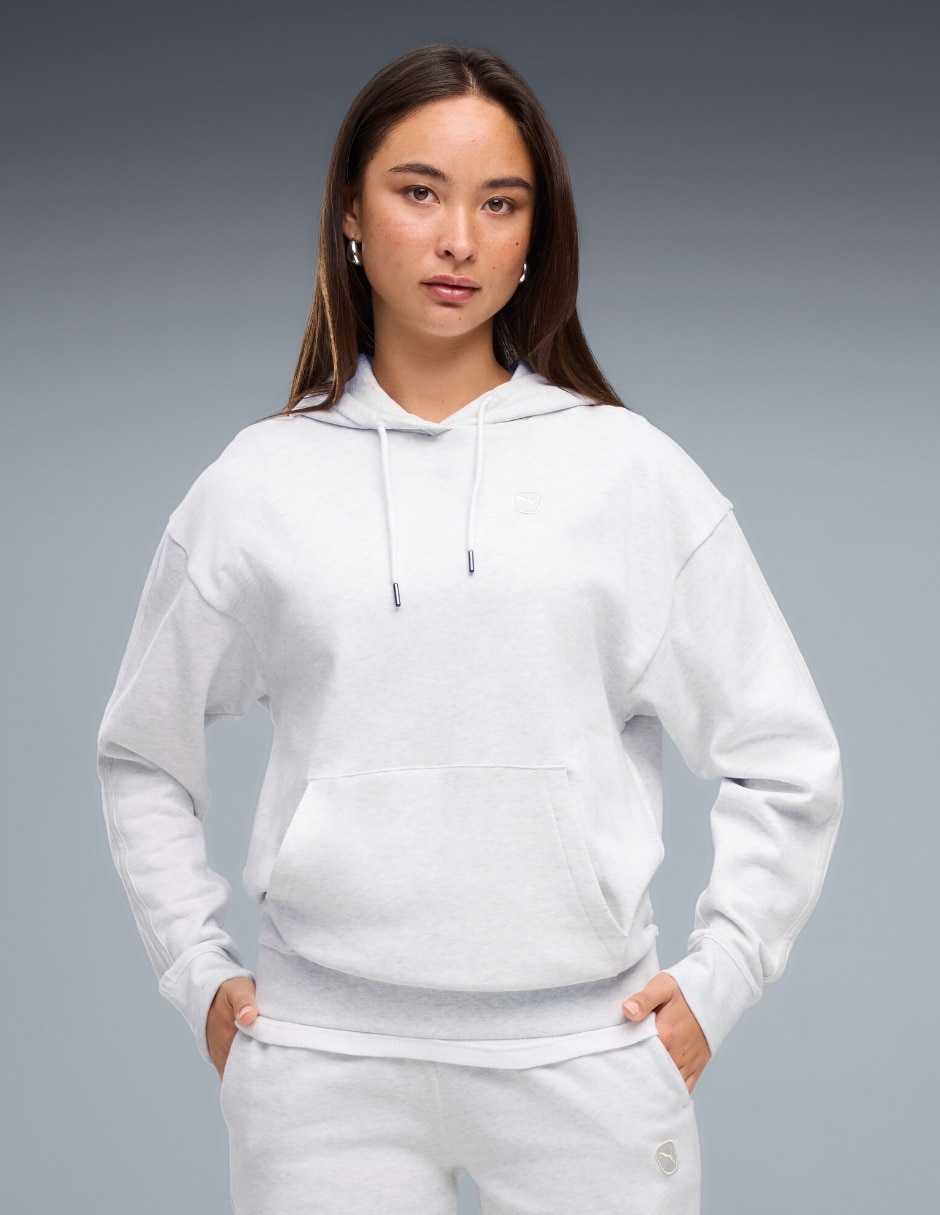 Sudadera con capucha y bolsa ess elevated comfort para mujer