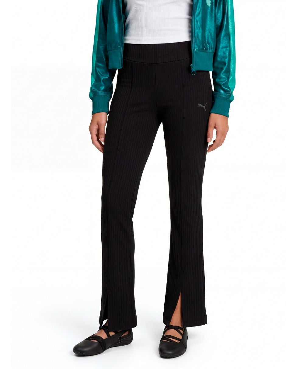 Pants regular con elástico para mujer