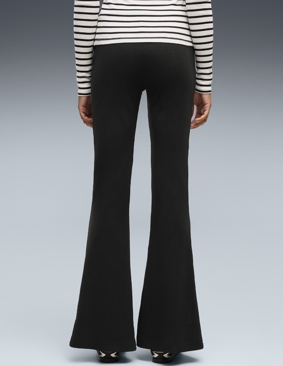Pants regular con elástico para mujer 8
