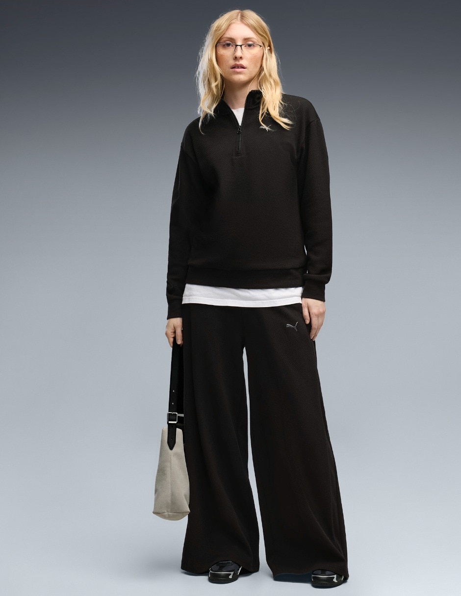 Pants regular con elástico para mujer 5