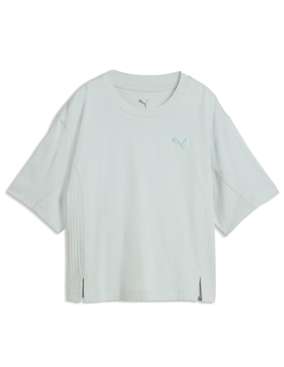 Playera manga corta tee cuello redondo para mujer Playera manga corta tee cuello redondo para mujer