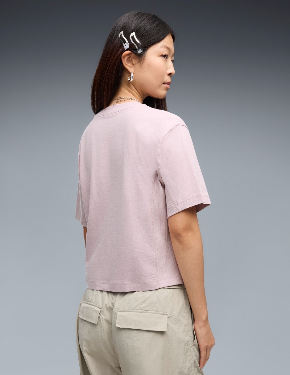 Playera manga corta tee cuello redondo para mujer 3