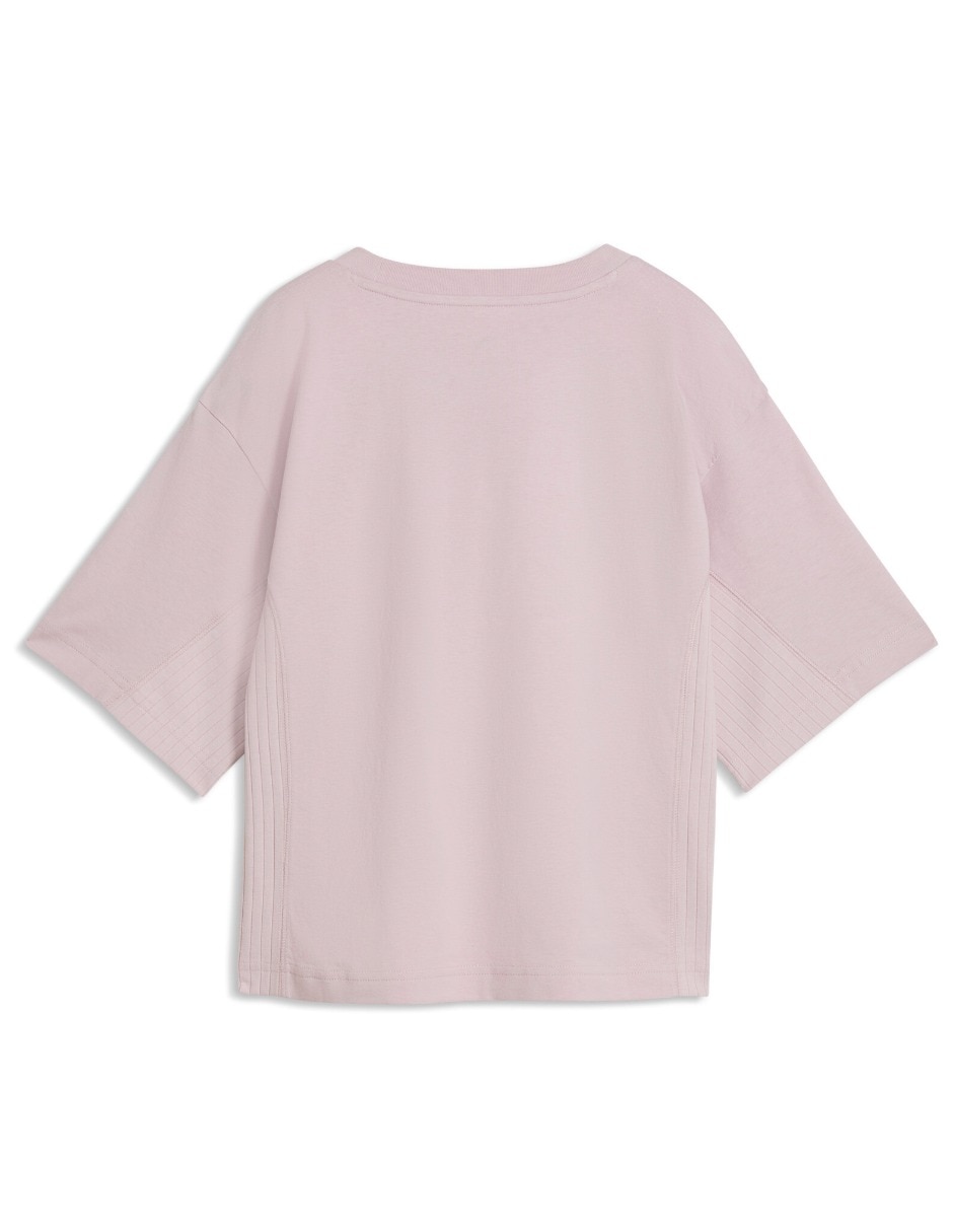 Playera manga corta tee cuello redondo para mujer 4