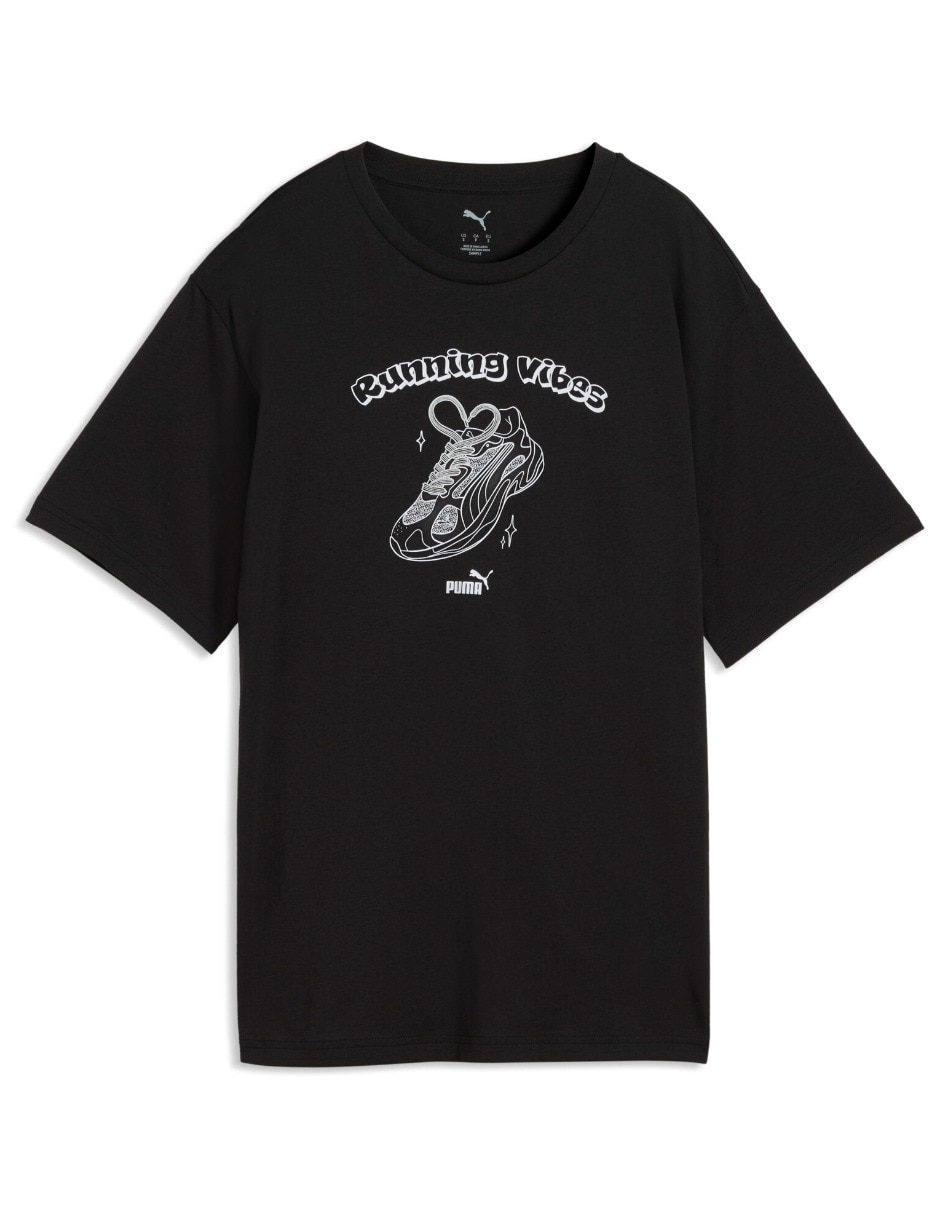 Playera manga corta Grahics Relaxed Runn cuello redondo mujer 2
