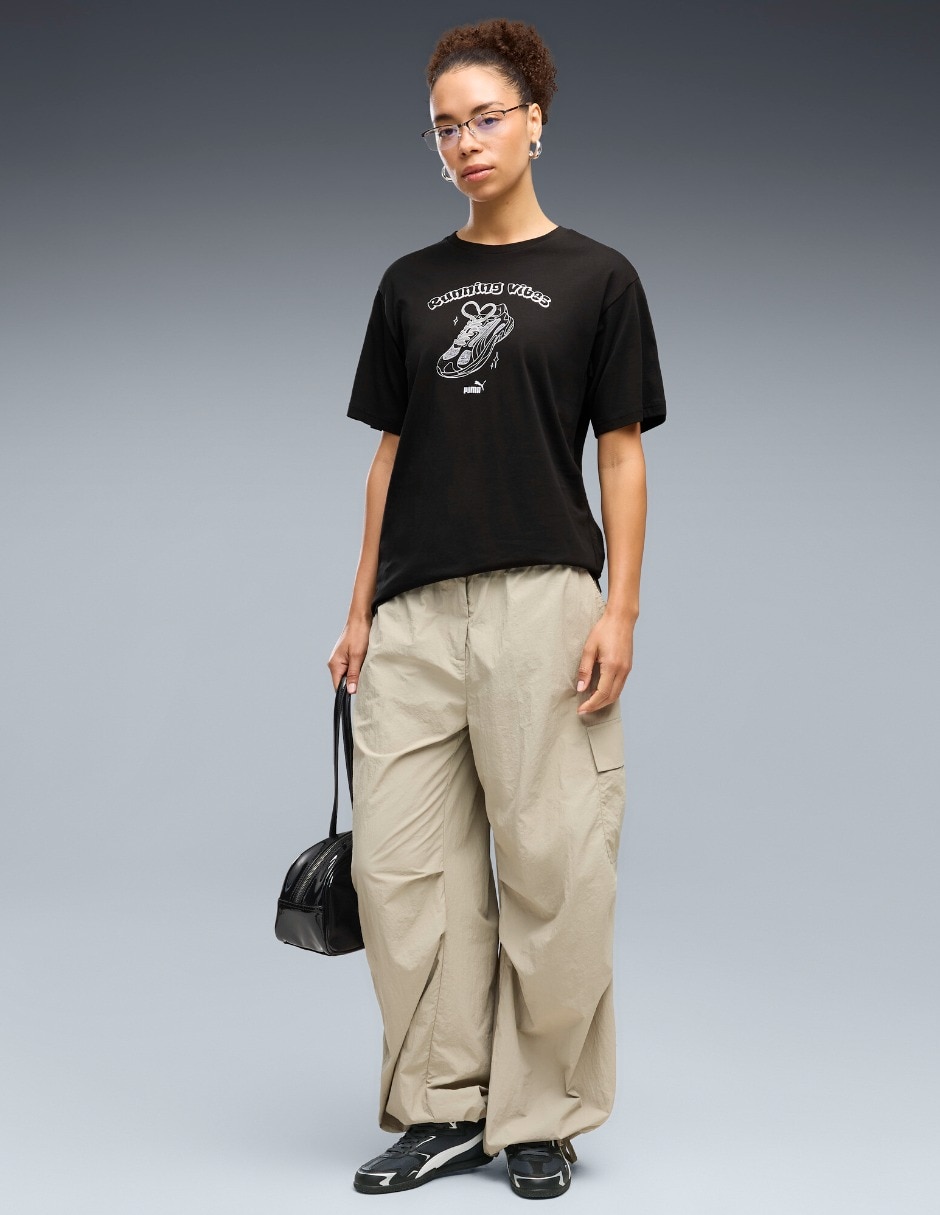Playera manga corta Grahics Relaxed Runn cuello redondo mujer 5