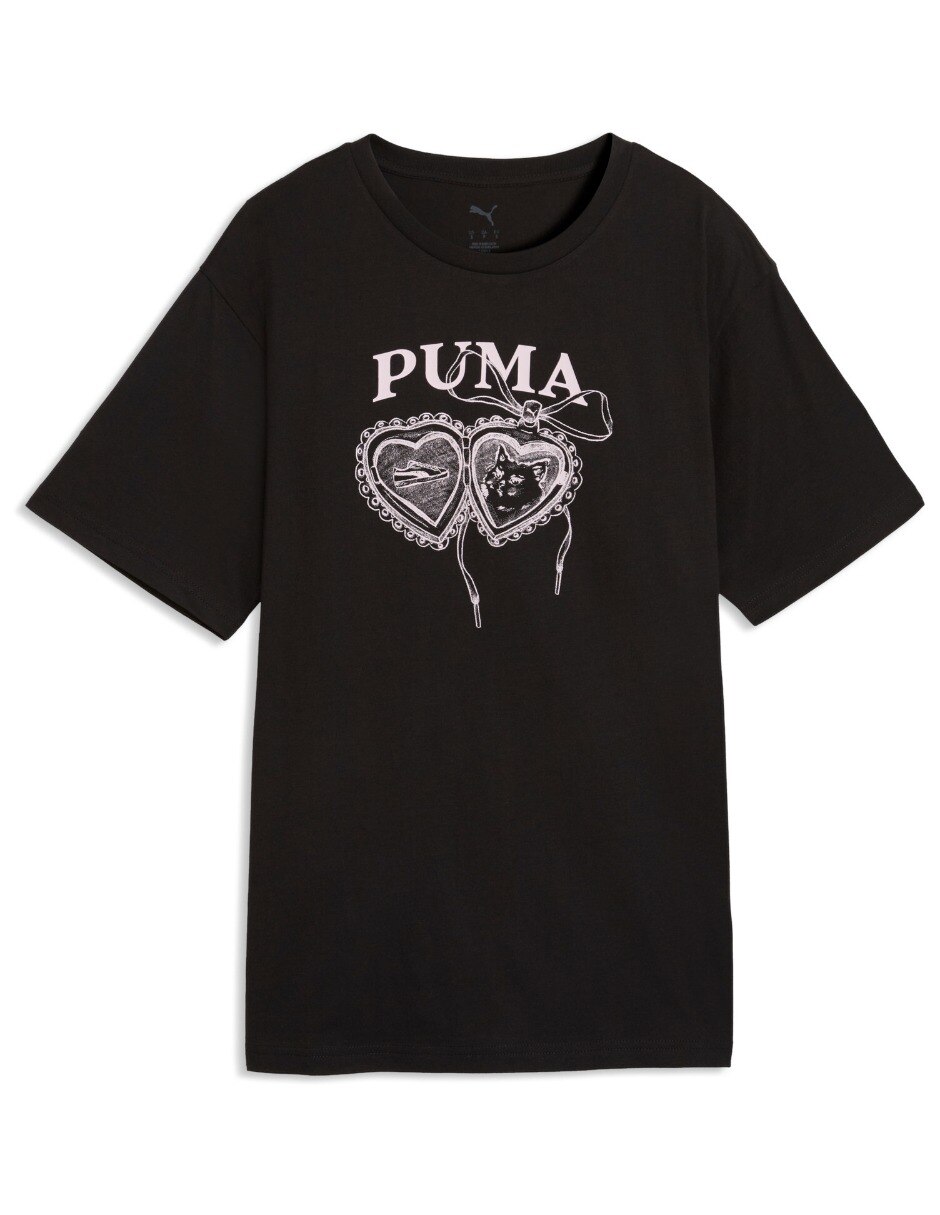 Playera manga corta Graphics Relaxed Cha cuello redondo mujer 2